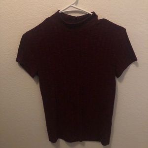 Maroon Crop Top